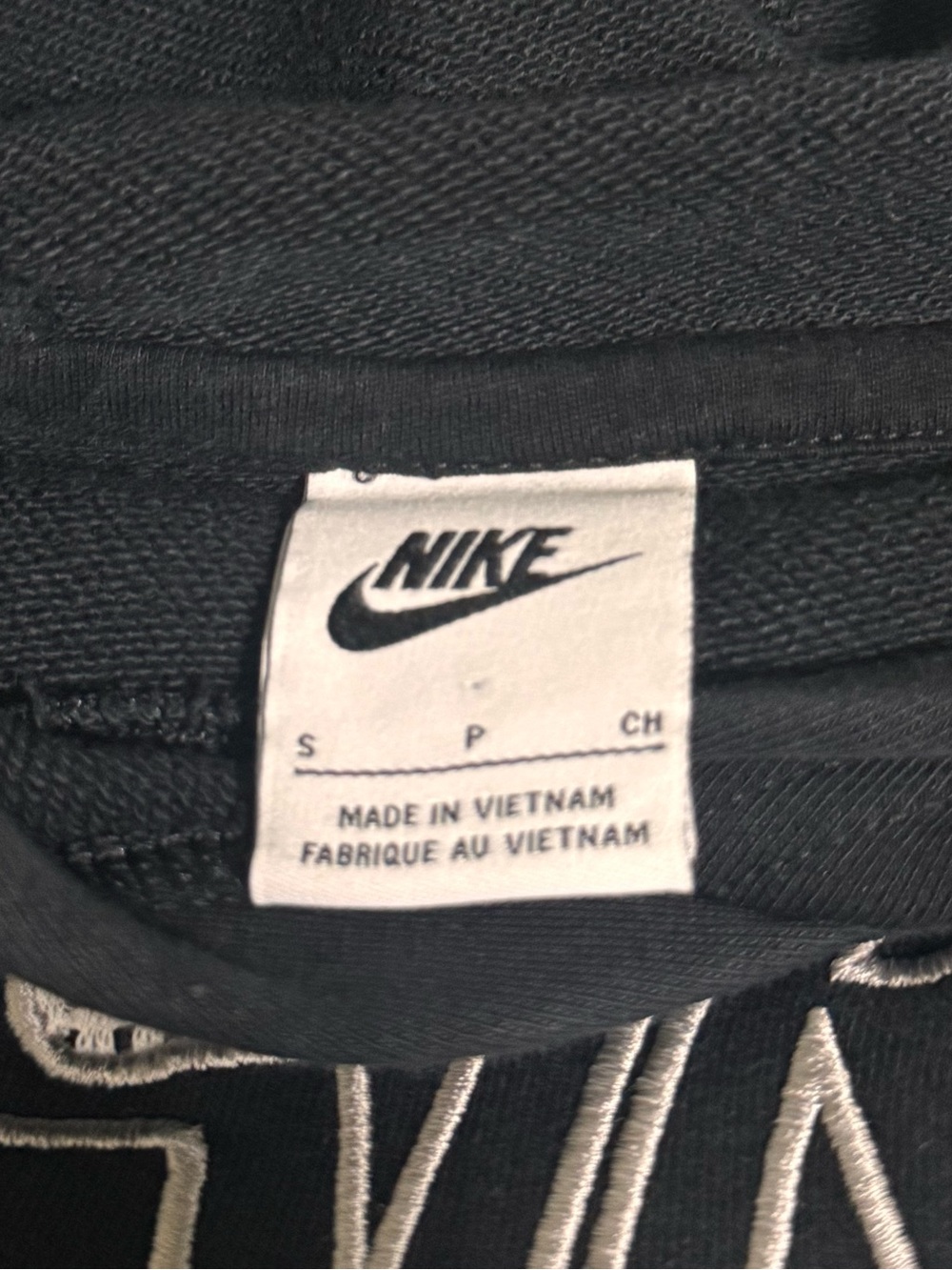 Nike Air Kids Cropped Hoodie Black Logo Pullover Sweatshirt S School Travel - Picture 7 of 10